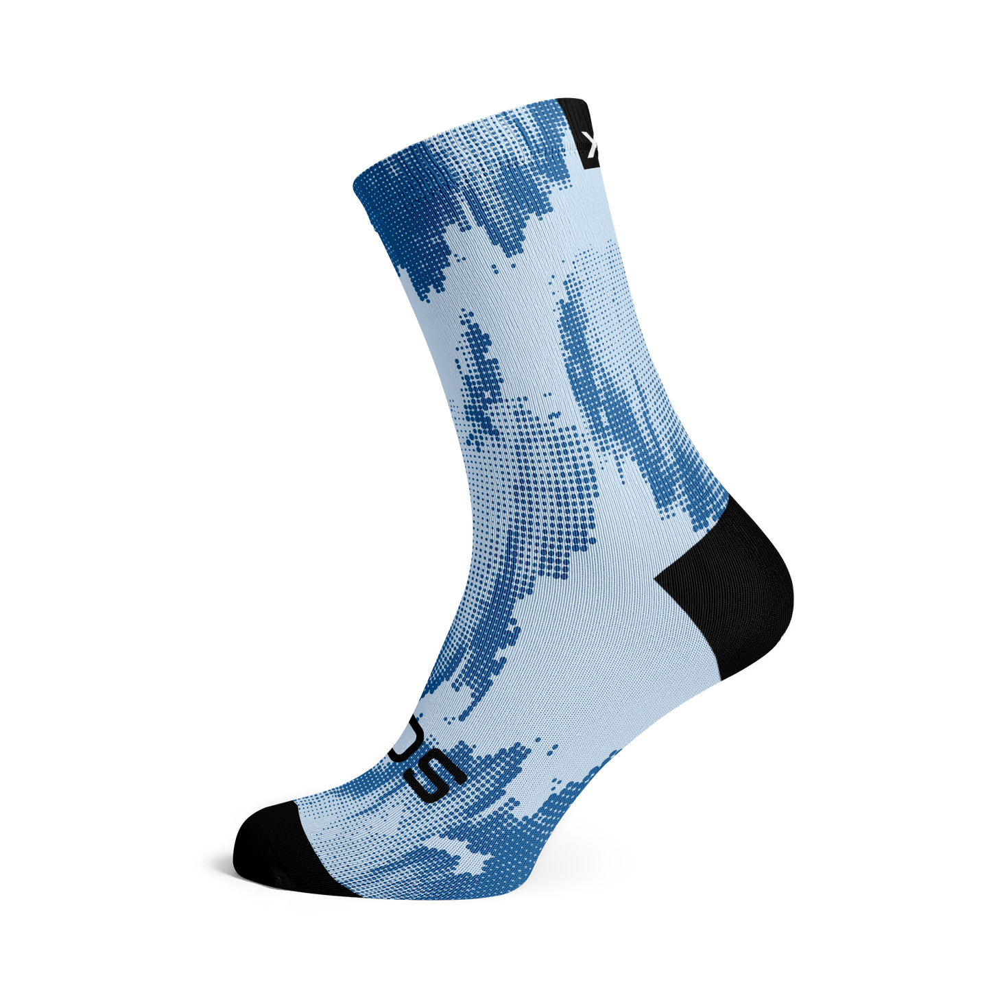 Blue Gravel Minimalist Crew Socks