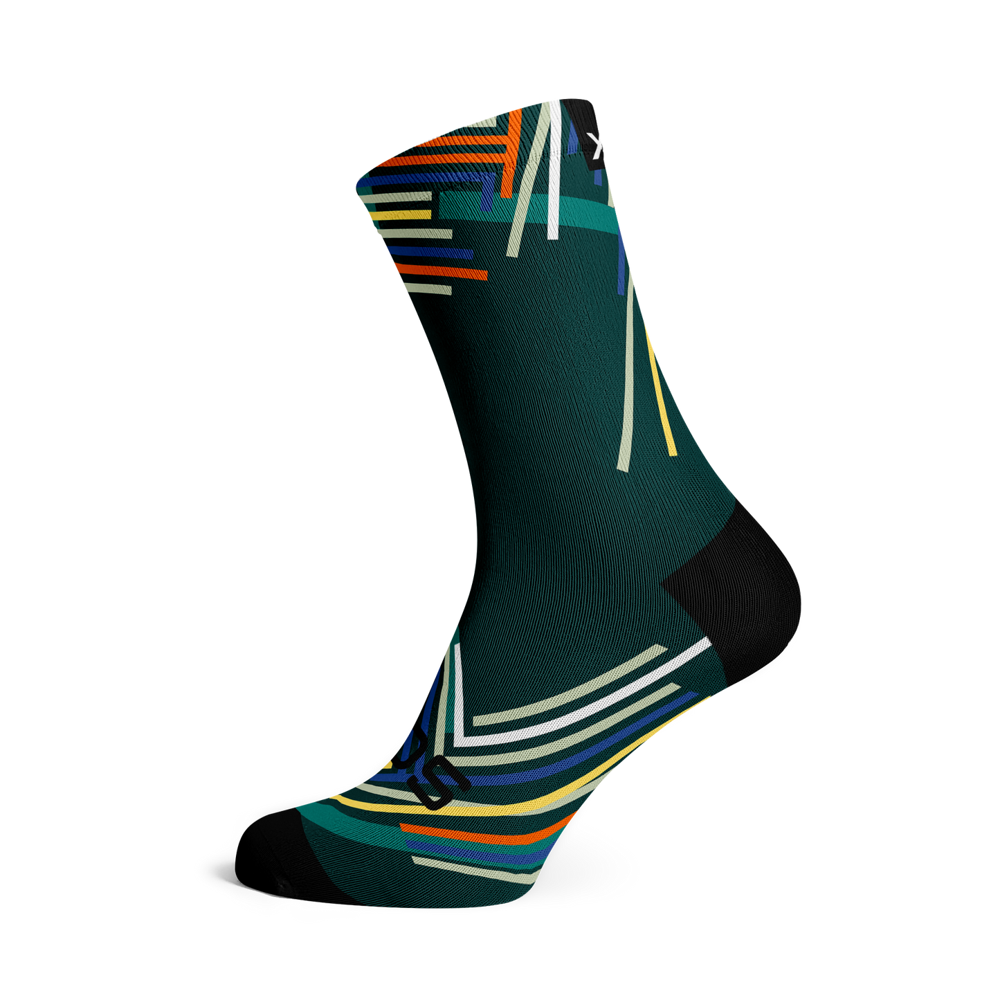 Performance Teal Crew Socks