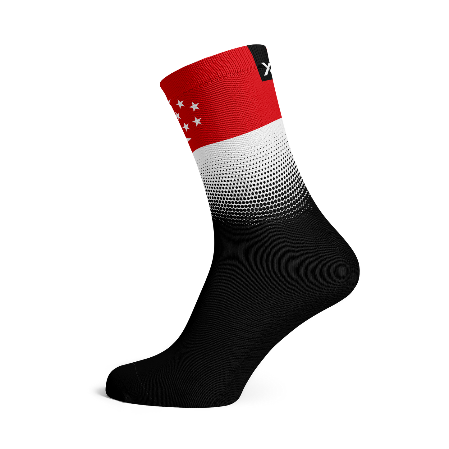 Singapore Flag Crew Socks