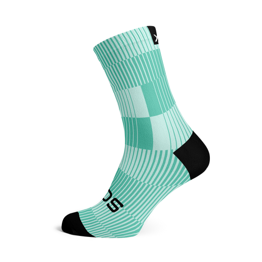 Slight Turquoise Minimalist Crew Socks