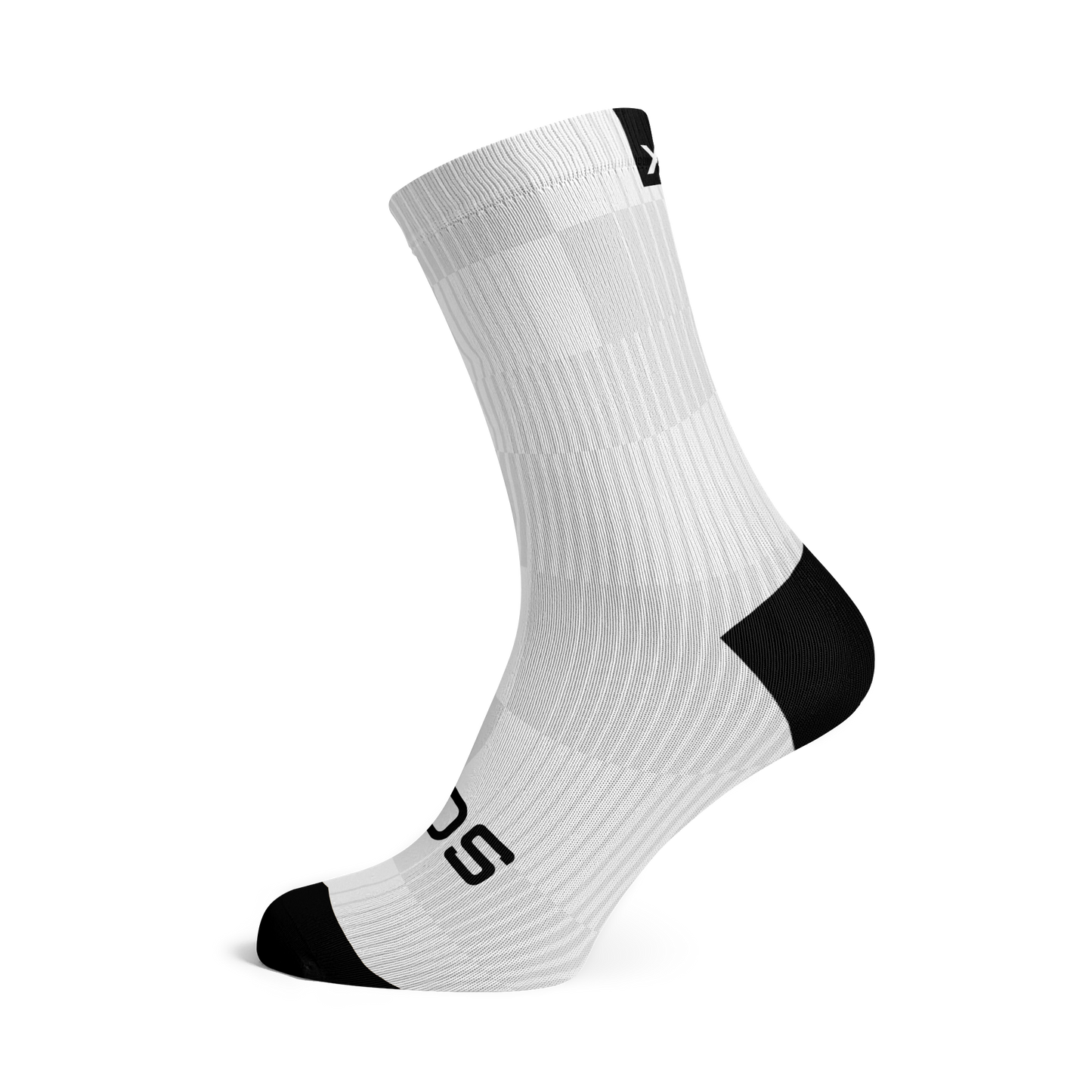 Slight White Minimalist Crew Socks