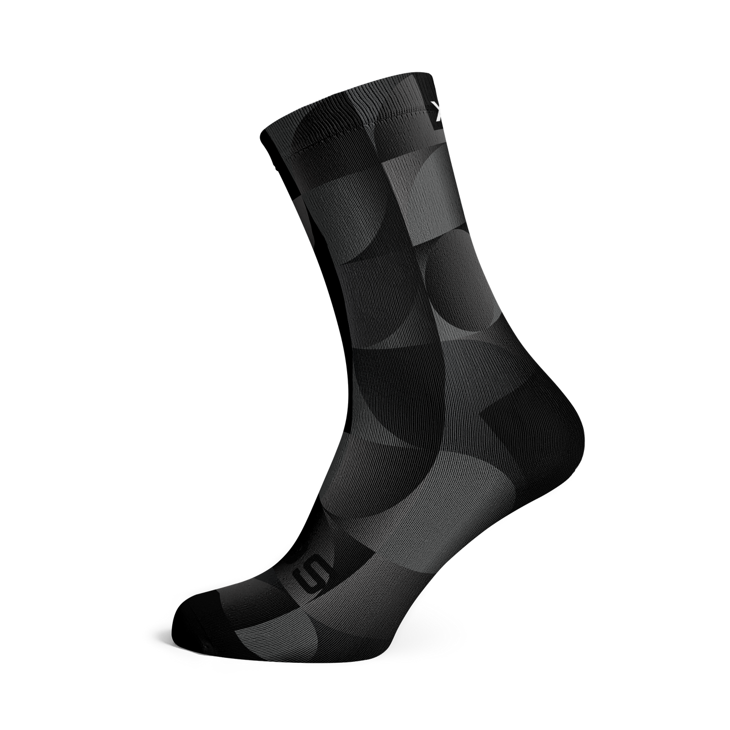 Solid Charcoal Casual Crew Socks