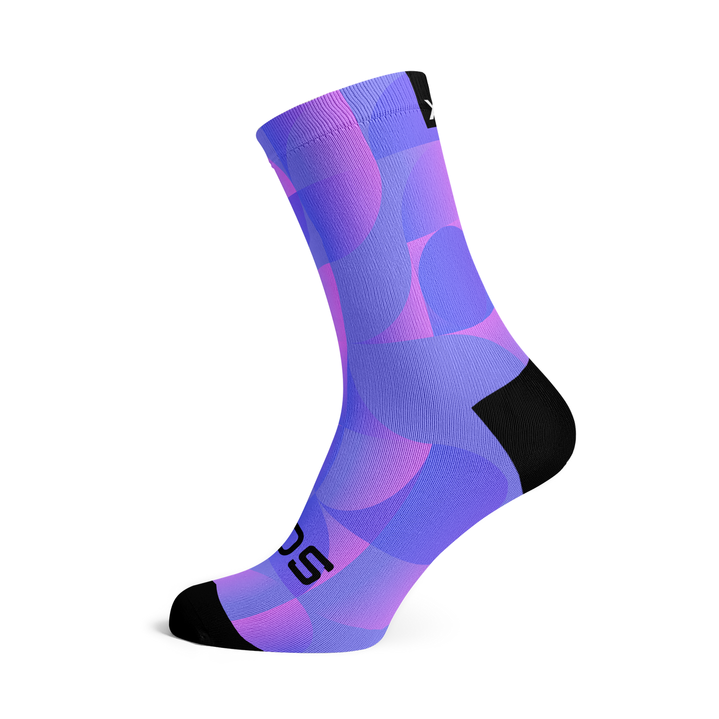 Solid Purple Casual Crew Socks