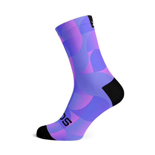 Solid Purple Casual Crew Socks