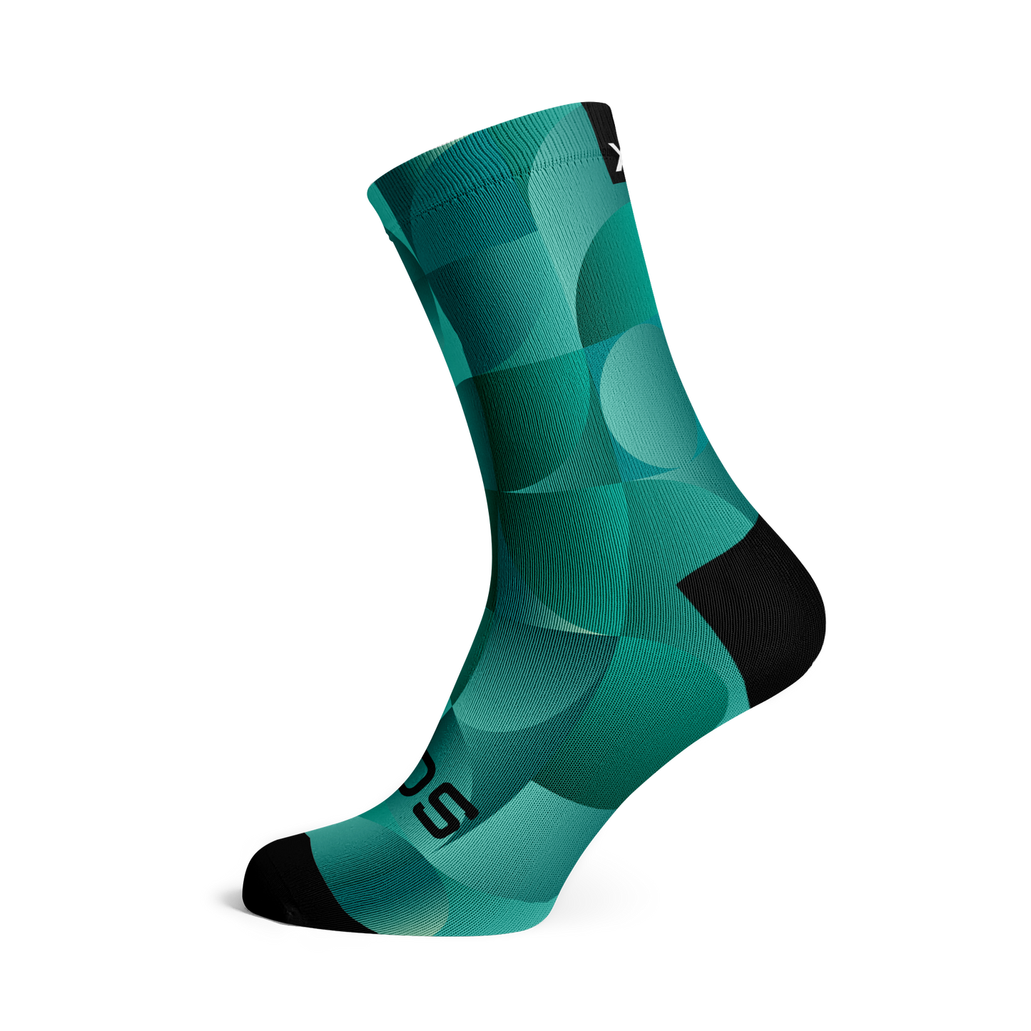 Solid Teal Casual Crew Socks
