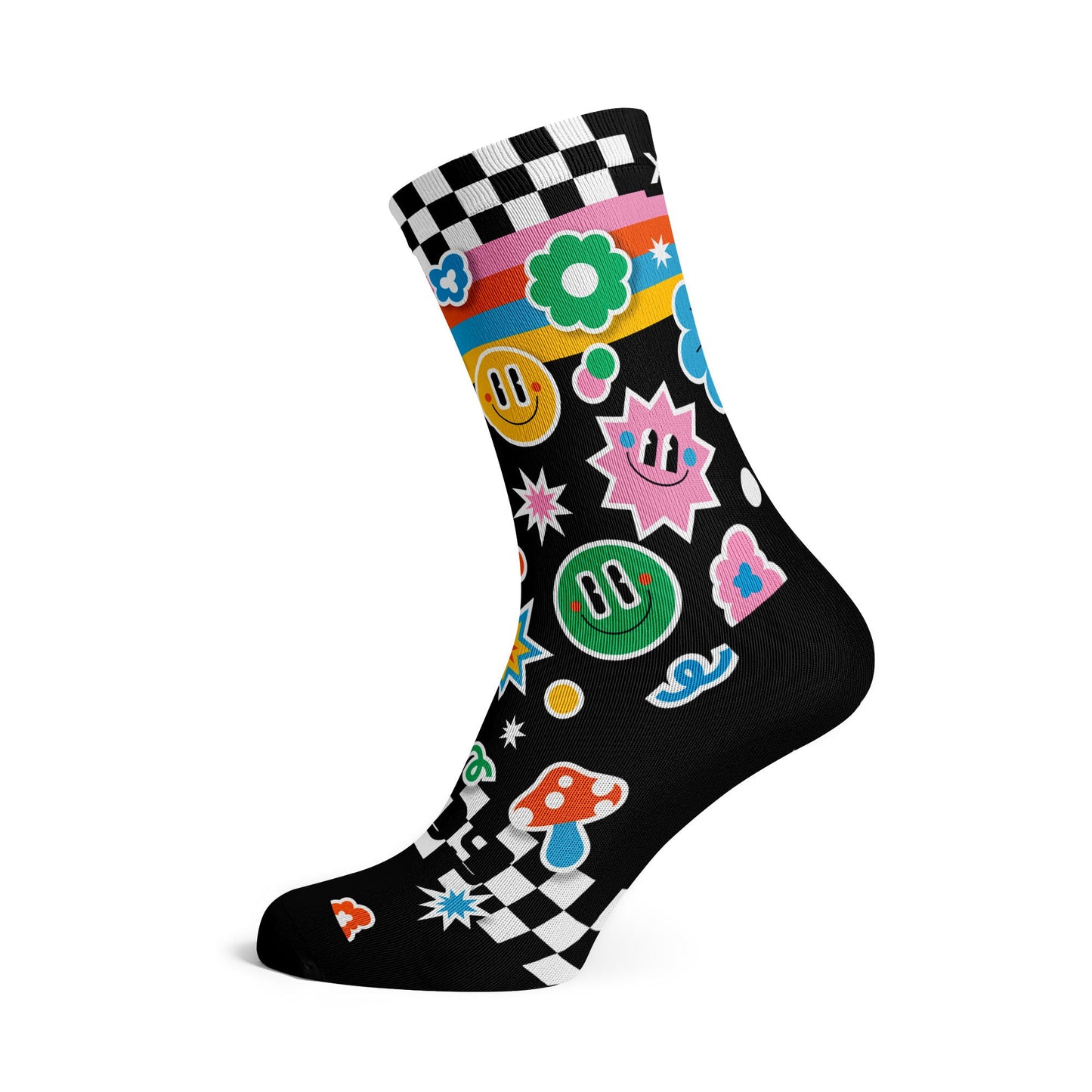 Sticker Casual Crew Socks