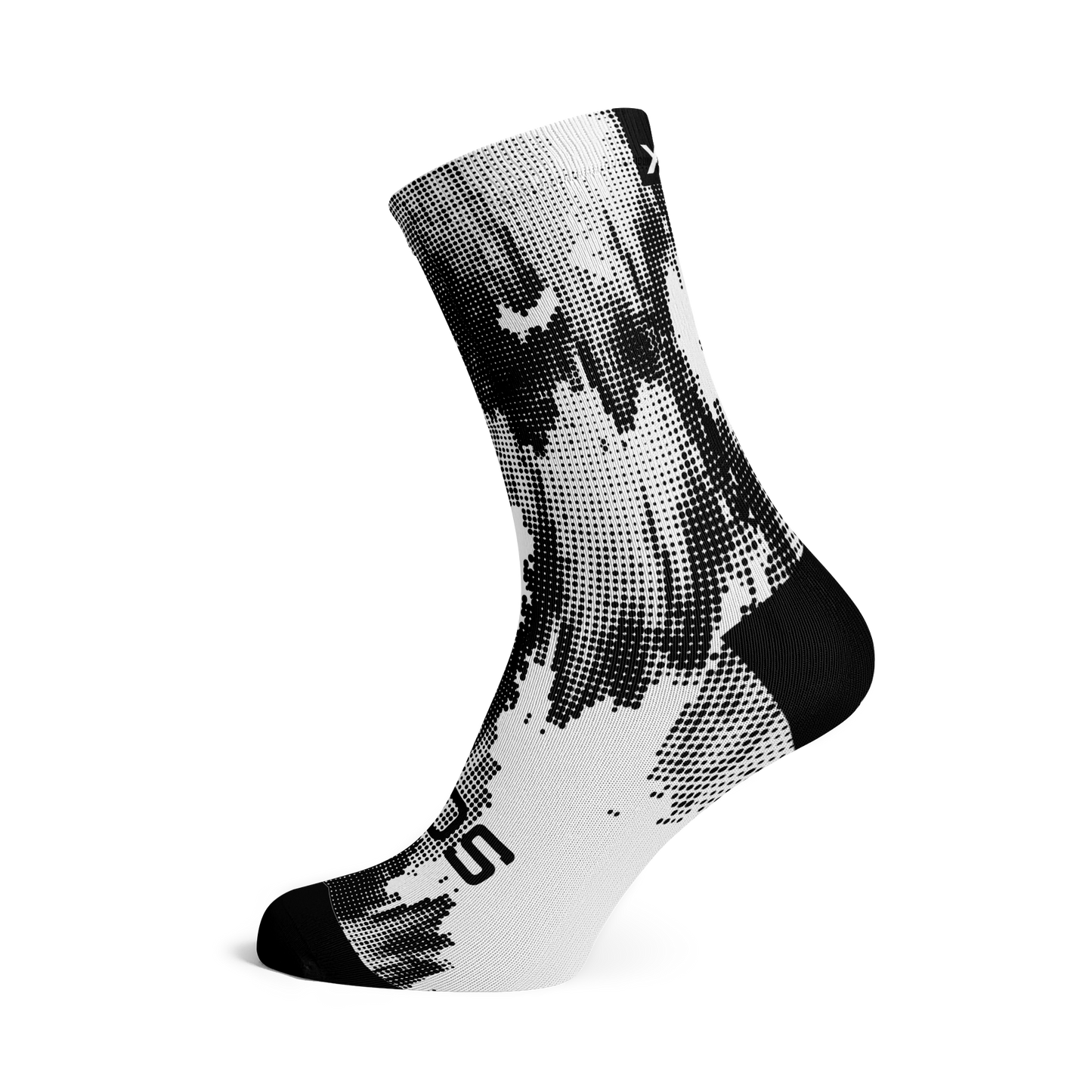 White Gravel Minimalist Crew Socks