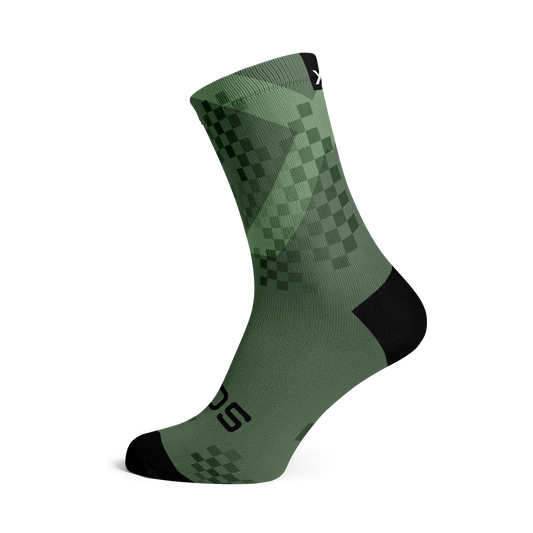 X Olive Minimalist Crew Socks
