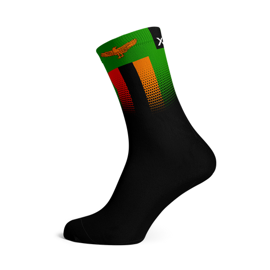 Zambia Flag Crew Socks